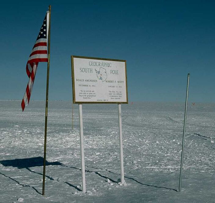 Foto gemaakt door Kuno Lechner - Antarctica - De geografische zuidpool.