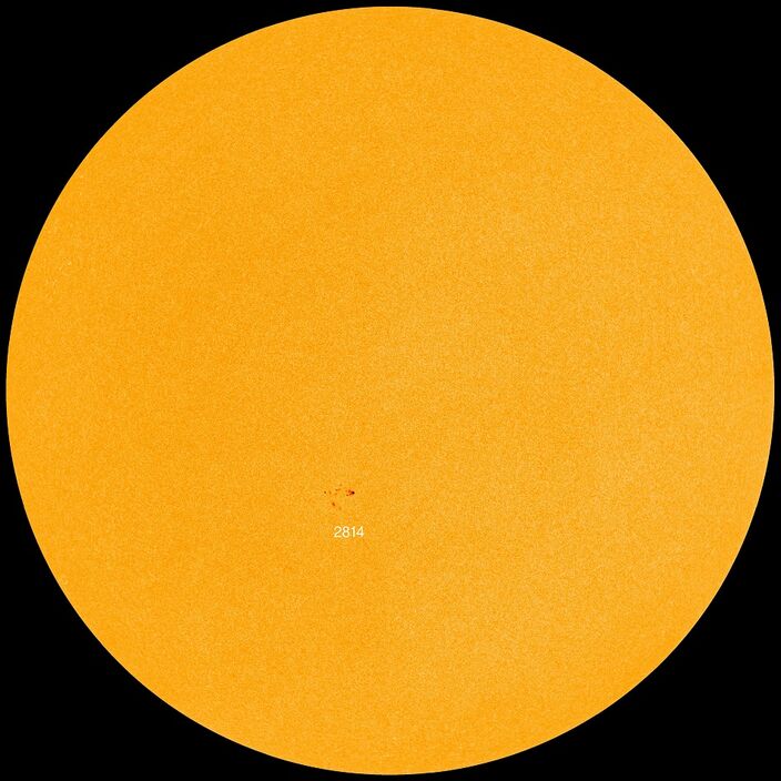 Foto gemaakt door SDO/HMI - Er zat vanochtend één vlek op de zon. 