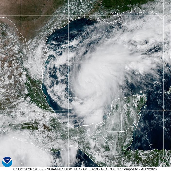 Foto gemaakt door NOAA - Golf van Mexico - Orkaan Isaias zoals te zien vanuit de ruimte Foto gemaakt door NOAA - Golf van Mexico - Orkaan Isaias zoals te zien vanuit de ruimte