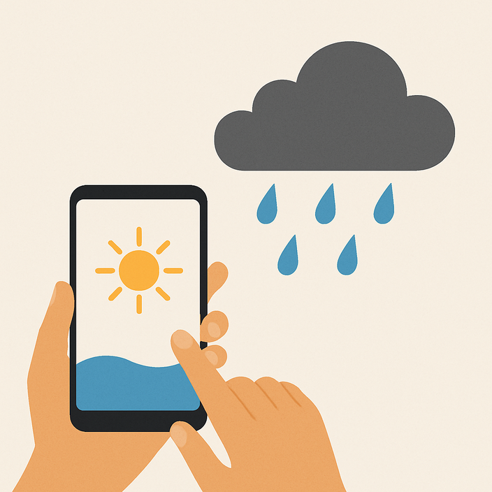 Foto gemaakt door Chatgpt.com (AI) - Weerapp heeft het niet altijd juist