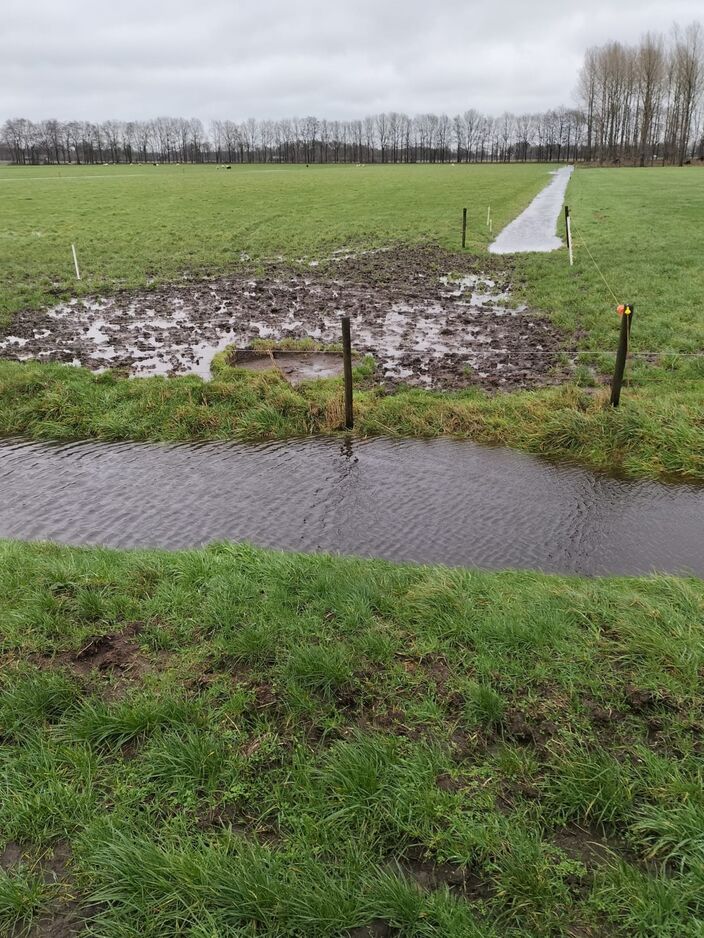 Foto gemaakt door Gerrit Woertink - Wijster - Op veel plaatsen is de bodem verzadigd door alle regen.