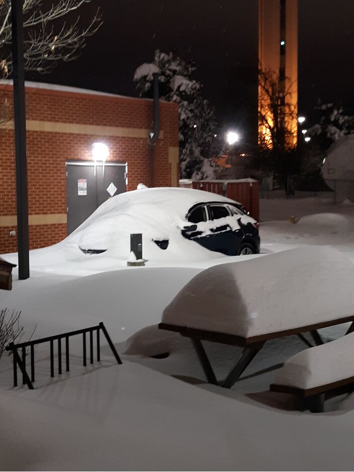Foto gemaakt door National Weather Servce - New York - Extreme sneeuwval in Buffalo, in de Amerikaanse staat New York. 