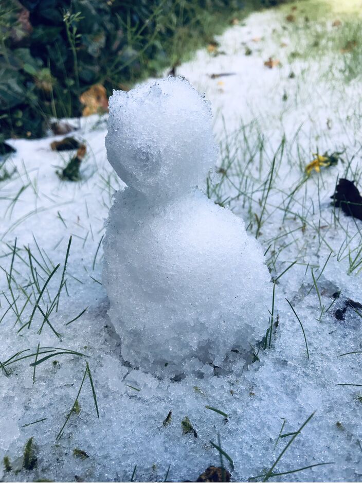 Foto gemaakt door Sam Emmers - Kaatsheuvel - In delen van Brabant lag vanochtend lokaal 1-2 cm sneeuw. Sinds 1935 was het niet zo laat in de lente wit!