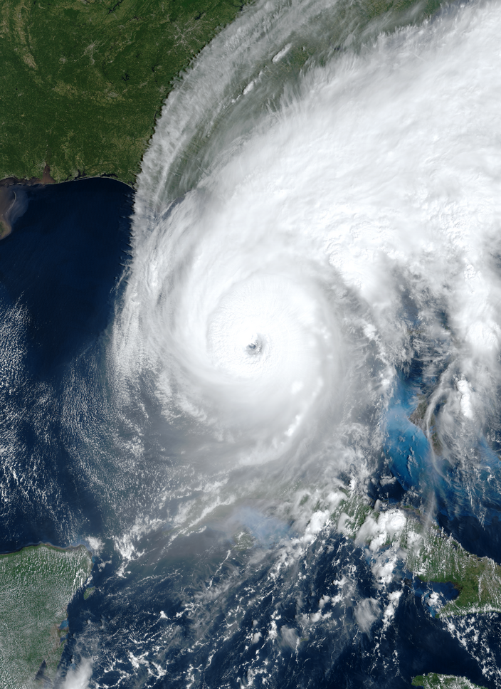 Foto gemaakt door NOAA - Florida - Op de foto Orkaan Ian, de zwaarste van het vorige seizoen, vlak voordat hij op 28 september 2022 in het zuidwesten van Florida aan land ging.  